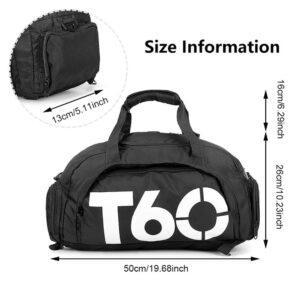 Waterproof Gym Sports Bag Men Women Fitness Bag Training Backpacks with Strips Pouch Rucksack Travel Bags Outdoor T60