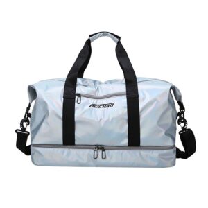 Nylon Women Men Travel Sports Gym Shoulder Bag Large Waterproof Nylon Handbags Dry And Wet Separation Sport Travel Bags