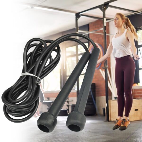 Gym Skipping Rope Boxing Speed Exercise Fitness Black Portable