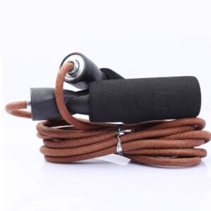 1Pcs Pro Leather Skipping Speed Rope Fitness Crossfit Exercise Gym Boxing Jump Exercise Sports Competition Athletics Gear