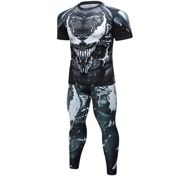 Compression T Shirts+Pants Men gym High-elasticity BJJ MMA Rashguard Rash Guard Fitness Tracksuit Boxing Jerseys Sport Suit