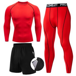 compression MMA Rashguard men's jiu jitsu t shirt+pants muay thai shorts Rash guard for gym men Bjj boxing 3pcs/Sets clothing