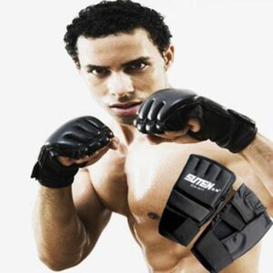 boxing Black Fighting MMA Boxing Sports Leather Gloves Tiger Muay Thai fight box mma gloves boxing sanda boxing glove pads mma