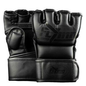 ZTTY Half Finger Boxing Gloves PU Leather MMA Fighting Kick Boxing Gloves Karate Muay Thai Training Workout Gloves Men