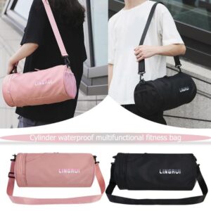 Nylon Women Men Travel Sports Gym Shoulder Bag Large Waterproof Nylon Handbags Black Pink Color Outdoor Sport Bags 2019 New