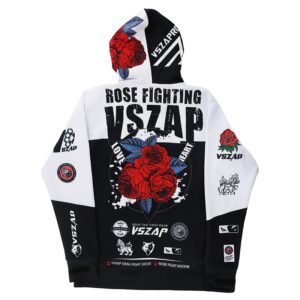 VSZAP Rose Warm Boxing Autumn Sweatshirts Gym Cloth Shirt Fighting Martial Arts Fitness Men MMA Rock Hoodies Workout Jacket