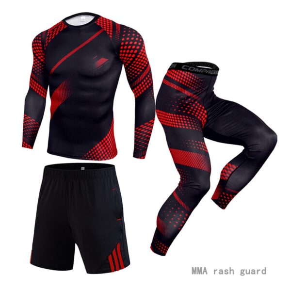 Jogging suit 3 Pieces Piece Tracksuit Men Compression underwear MMA tactics Camouflage rash guard male Winter training Kit 2020