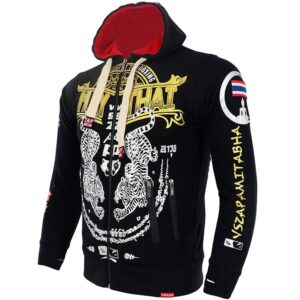 VSZAP MMA Hoodie Muay Thai Tiger Fighting Hoodies Fleece Jacket Men Sweatshirts Running Gym Boxing Martial Art Coat Hoodie