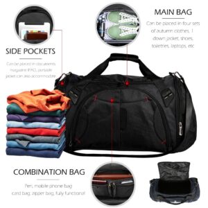 Balck Color Waterproof Gym bag,25L Large-capacity Man sports fitness backpack,Training Yoga bags sac de sport Shoe Compartment