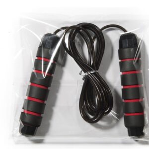 2020 Non-slip bearing rubber skipping rope Aerobic Exercise Boxing Skipping Jump Rope Adjustable Bearing Speed Fitness Black