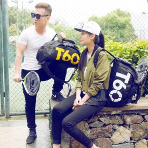 Waterproof Gym Sports Bag Men Women Fitness Bag Training Backpacks with Strips Pouch Rucksack Travel Bags Outdoor T60