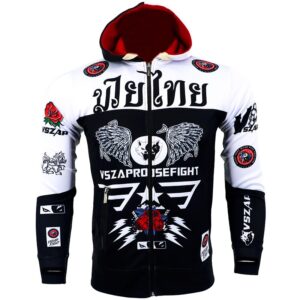 VSZAP Rose Warm Boxing Autumn Sweatshirts Gym Cloth Shirt Fighting Martial Arts Fitness Men MMA Rock Hoodies Workout Jacket