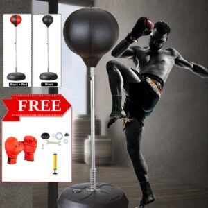 Adjustable Fitness Boxing Punch Pear Speed Ball Relaxed Boxing Punching Bag Speed Bag For Kids Children+Glove+Pump+Base+ Poles