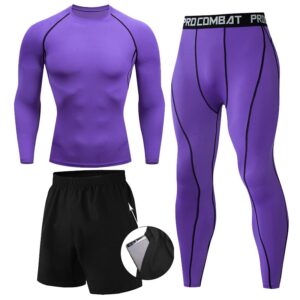 compression MMA Rashguard men's jiu jitsu t shirt+pants muay thai shorts Rash guard for gym men Bjj boxing 3pcs/Sets clothing