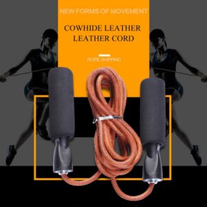 1Pcs Pro Leather Skipping Speed Rope Fitness Crossfit Exercise Gym Boxing Jump Exercise Sports Competition Athletics Gear