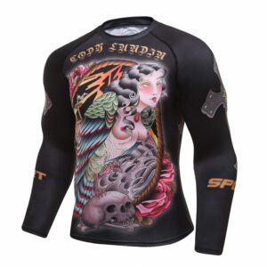 3D Rashguard Brand Clothing Compression Shirt Quick Dry Fitness Clothing Plus Size T shirt BJJ MMA Rash Guard Fashion Men Top