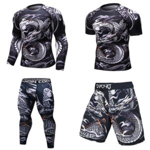 Brand New BJJ MMA Work Out Compression Rashguard T Shirt Men VS PK Exercise 3D Fitness Tights Bodybuild Cross fit Rash Guard