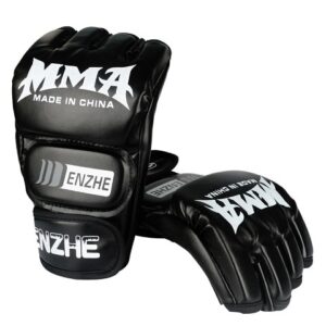 Boxing Gloves MMA Gloves Muay Thai Training Gloves MMA Boxer Fight Boxing Equipment Half Mitts PU Leather Black/Red