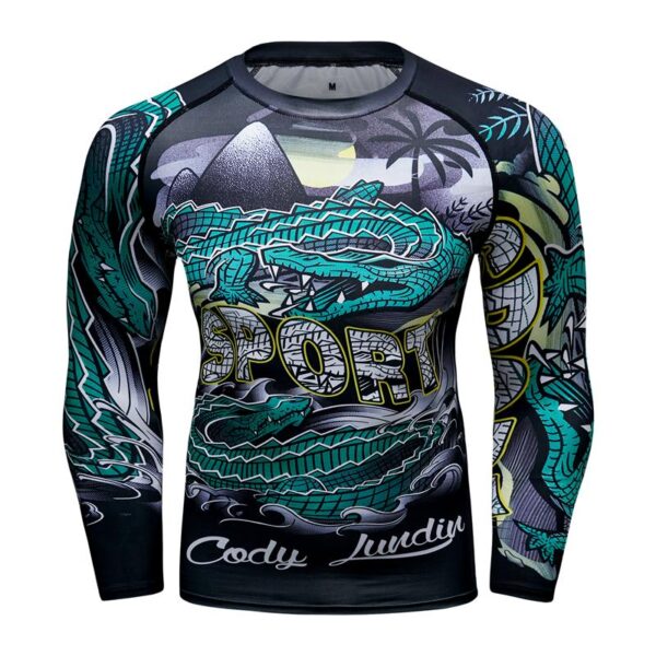 Brand New Men 3D Rashguard Compression Shirt Quick Drying Fitness Clothing Plus Size T-shirt BJJ MMA Rash Guard Fashion Men Top