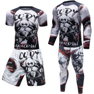 Brand New BJJ MMA Work Out Compression Rashguard T Shirt Men VS PK Exercise 3D Fitness Tights Bodybuild Cross fit Rash Guard