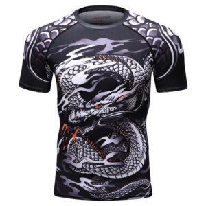 Brand New BJJ MMA Work Out Compression Rashguard T Shirt Men VS PK Exercise 3D Fitness Tights Bodybuild Cross fit Rash Guard