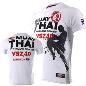 VSZAP Bangkok Boxing MMA T Shirt Gym Tee Shirt Fighting Martial Arts Fitness Training Wolf Muay Thai T Shirt Men Homme S-4XL