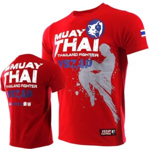 VSZAP Bangkok Boxing MMA T Shirt Gym Tee Shirt Fighting Martial Arts Fitness Training Wolf Muay Thai T Shirt Men Homme S-4XL