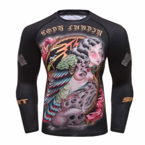 3D Rashguard Brand Clothing Compression Shirt Quick Dry Fitness Clothing Plus Size T shirt BJJ MMA Rash Guard Fashion Men Top