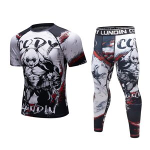 Brand New BJJ MMA Work Out Compression Rashguard T Shirt Men VS PK Exercise 3D Fitness Tights Bodybuild Cross fit Rash Guard