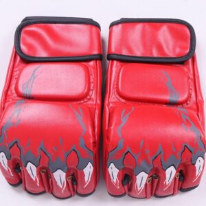 New Grappling MMA Gloves PU Punching Bag Boxing Gloves Black/White W8861