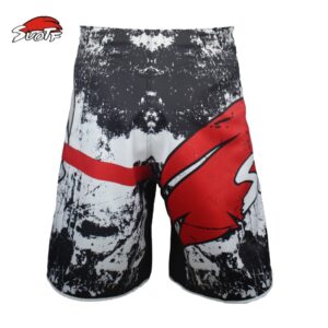 SUOTF MMA black boxing skull motion picture cotton loose size training kickboxing shorts muay thai shorts cheap mma shorts boxeo