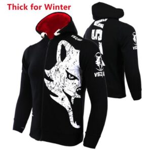 VSZAP Warm Winter Hoodie Tracksuits Fight MMA Gym Tee Shirt Boxing Fitness Sport Men