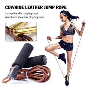 Portable Leather Skipping Speed Rope Bearing Speed Skipping Jump Rope Fitness Boxing Jump Gym Athletics Gear