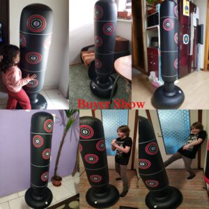 160cm Boxing Punching Bag Inflatable Free-Stand Tumbler Muay Thai Training Pressure Relief Bounce Back Sandbag Kickboxing Bag