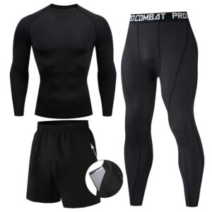 compression MMA Rashguard men's jiu jitsu t shirt+pants muay thai shorts Rash guard for gym men Bjj boxing 3pcs/Sets clothing