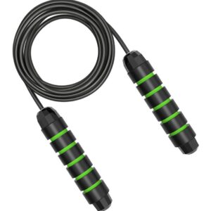 2020 Non-slip bearing rubber skipping rope Aerobic Exercise Boxing Skipping Jump Rope Adjustable Bearing Speed Fitness Black