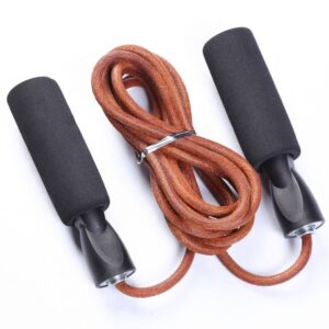 1Pcs Pro Leather Skipping Speed Rope Fitness Crossfit Exercise Gym Boxing Jump Exercise Sports Competition Athletics Gear