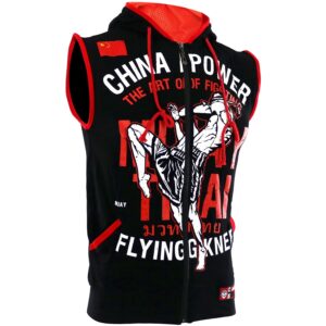 MMA Hoodies Sleeveless Boxing Vest Hooded MMA T-shirt Muay Thai Mma Fight Wrestle Fitness Shirts Male Thai Boxer Sport Clothing