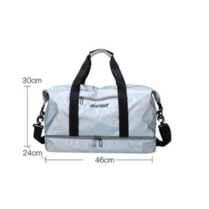 Nylon Women Men Travel Sports Gym Shoulder Bag Large Waterproof Nylon Handbags Dry And Wet Separation Sport Travel Bags