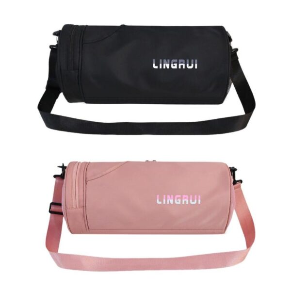 Nylon Women Men Travel Sports Gym Shoulder Bag Large Waterproof Nylon Handbags Black Pink Color Outdoor Sport Bags 2019 New