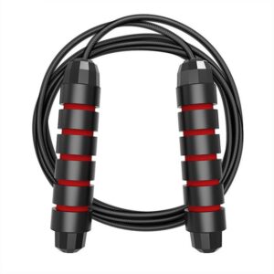 2020 Non-slip bearing rubber skipping rope Aerobic Exercise Boxing Skipping Jump Rope Adjustable Bearing Speed Fitness Black