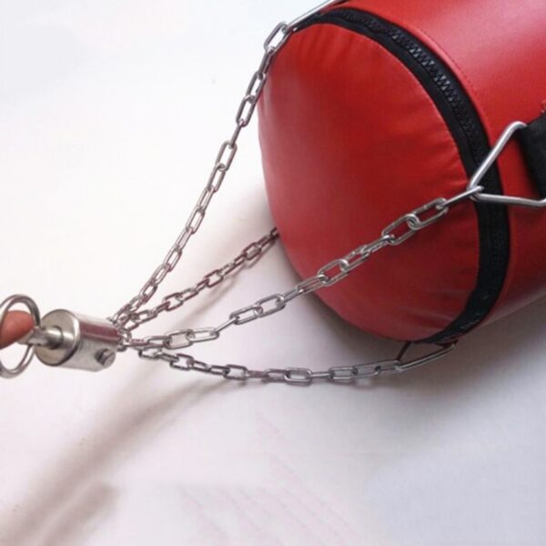 Empty Boxing Sand Bag Hanging Kick Sandbag Fight Karate Training Punching Sand Bag With Metal Chain Hook Carabiner