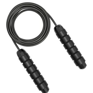 2020 Non-slip bearing rubber skipping rope Aerobic Exercise Boxing Skipping Jump Rope Adjustable Bearing Speed Fitness Black