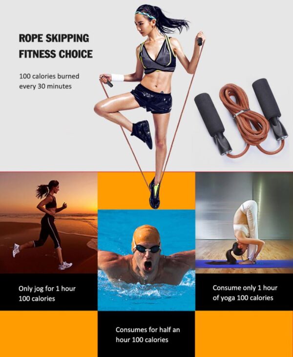 Portable Leather Skipping Speed Rope Bearing Speed Skipping Jump Rope Fitness Boxing Jump Gym Athletics Gear