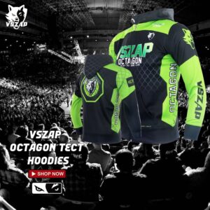 VSZAP Muay Thai Long Sleeve Hoodie Fighting Jacket Fitness Sweatshirt MMA Warm Clothes BJJ Hooded Jersey Training Kick Boxing