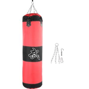 Hanging Kick Sandbag Empty Boxing Sand Bag Boxing Training Fight Karate Punch Punching Sand Bag With Metal Chain Hook Carabiner